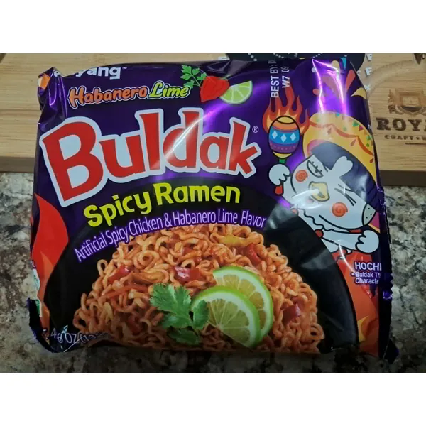 Samyang Buldak Habanero Lime packet noodles retail packaging