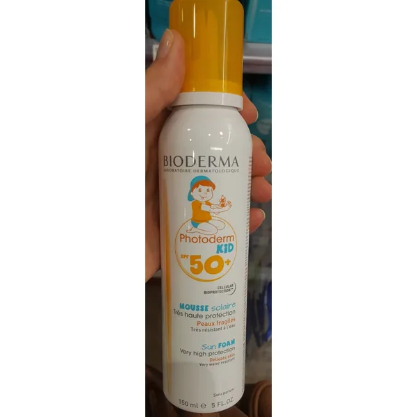 Bioderma Photoderm Kids SPF 50+ Mousse solaire in 150 ml retail packaging