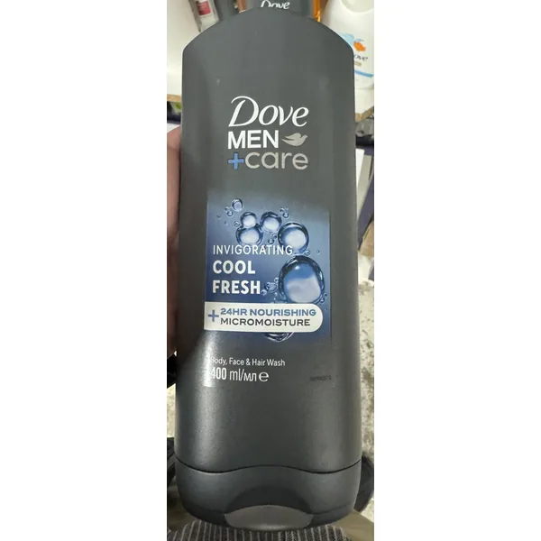 Dove Invigorating Cool Fresh Body, Face & Hair Wash in 400 ml retail packaging