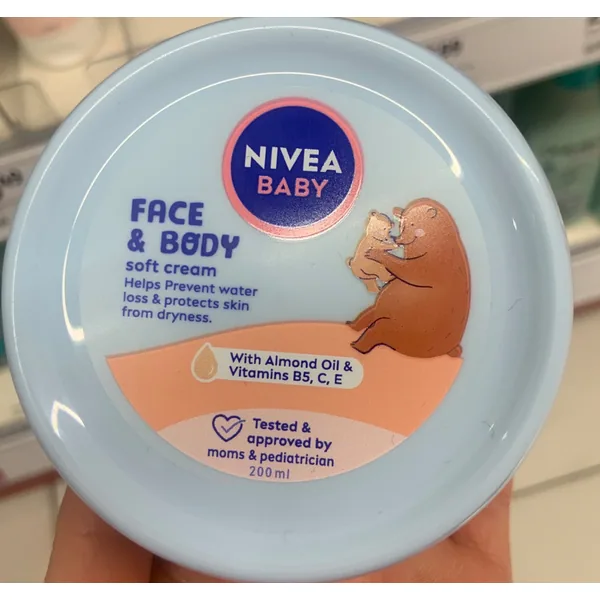 NIVEA Baby Face & body soft cream in 200 ml retail packaging